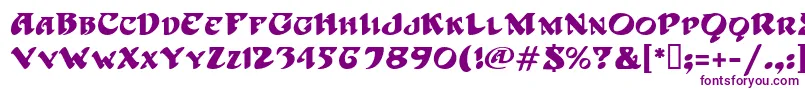 HoffmanMf Font – Purple Fonts on White Background