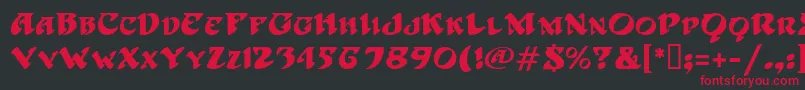 HoffmanMf Font – Red Fonts on Black Background