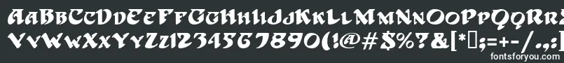 Шрифт HoffmanMf – белые шрифты на чёрном фоне