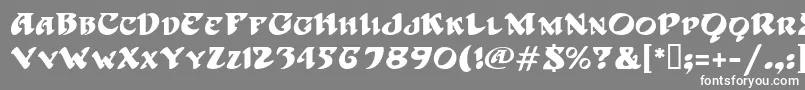 フォントHoffmanMf – 灰色の背景に白い文字