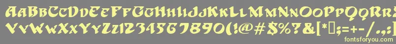 HoffmanMf Font – Yellow Fonts on Gray Background