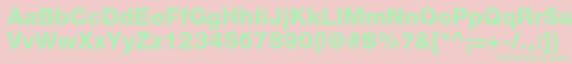 HelveticaneueltstdHv Font – Green Fonts on Pink Background