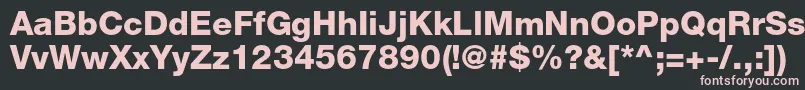 HelveticaneueltstdHv Font – Pink Fonts on Black Background