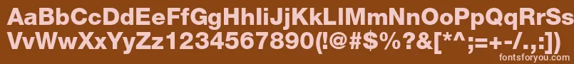 HelveticaneueltstdHv Font – Pink Fonts on Brown Background