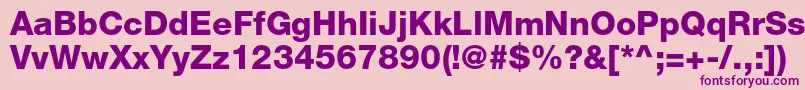 HelveticaneueltstdHv Font – Purple Fonts on Pink Background