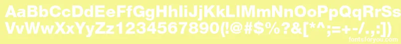 HelveticaneueltstdHv Font – White Fonts on Yellow Background