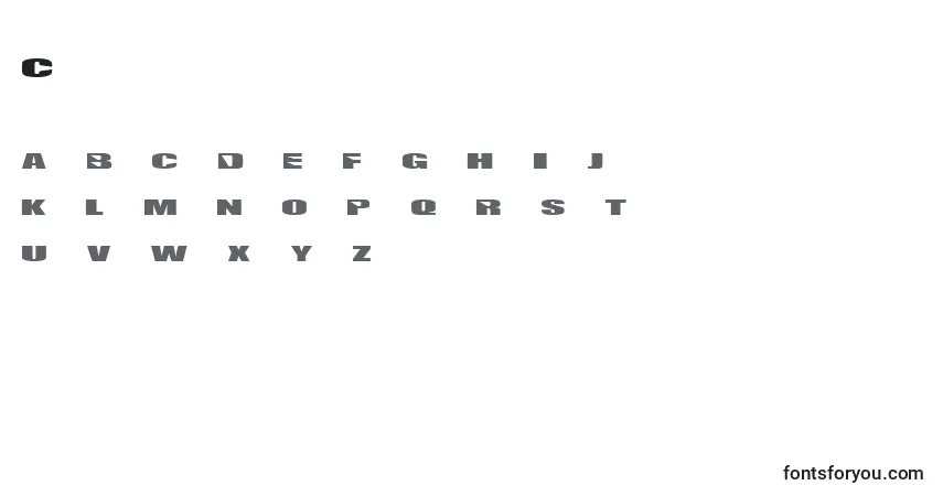 A fonte Cubifonk – alfabeto, números, caracteres especiais