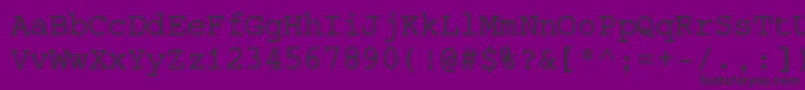 Selectric-Schriftart – Schwarze Schriften auf violettem Hintergrund