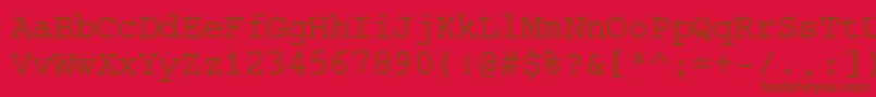 Selectric Font – Brown Fonts on Red Background