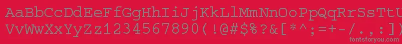 Selectric Font – Gray Fonts on Red Background