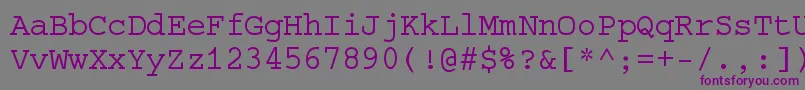 Selectric-Schriftart – Violette Schriften auf grauem Hintergrund