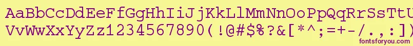 Шрифт Selectric – фиолетовые шрифты на жёлтом фоне