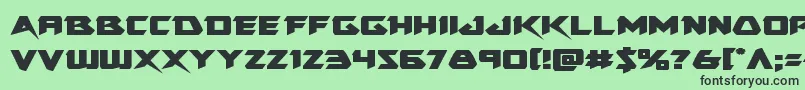 Skirmisherexpand Font – Black Fonts on Green Background