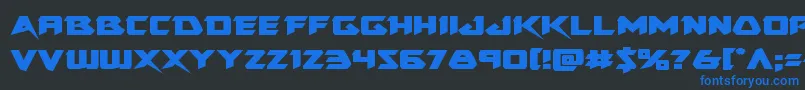Weitere Informationen zur Skirmisherexpand-Schriftart Skirmisherexpand-Schriftart – Blaue Schriften auf schwarzem Hintergrund