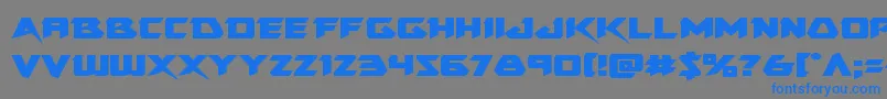 Skirmisherexpand Font – Blue Fonts on Gray Background