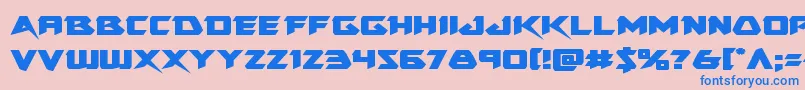 Skirmisherexpand Font – Blue Fonts on Pink Background