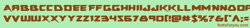 Skirmisherexpand Font – Brown Fonts on Green Background