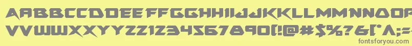 Skirmisherexpand Font – Gray Fonts on Yellow Background