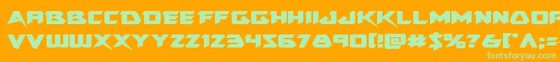 Skirmisherexpand Font – Green Fonts on Orange Background