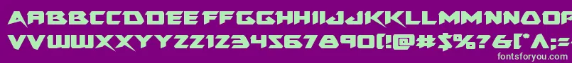 Skirmisherexpand Font – Green Fonts on Purple Background