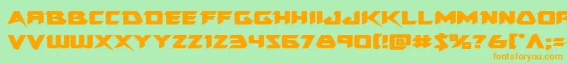 Skirmisherexpand Font – Orange Fonts on Green Background