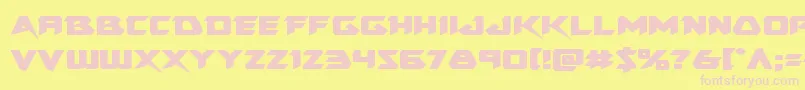 Skirmisherexpand Font – Pink Fonts on Yellow Background