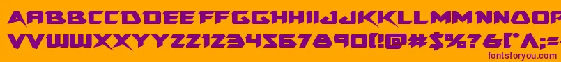 Skirmisherexpand Font – Purple Fonts on Orange Background