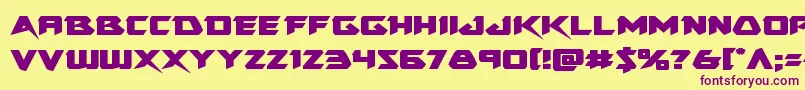 Skirmisherexpand Font – Purple Fonts on Yellow Background