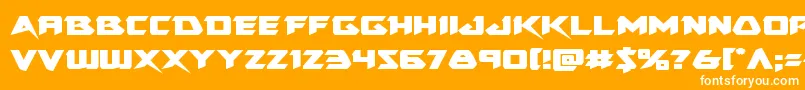 Skirmisherexpand Font – White Fonts on Orange Background