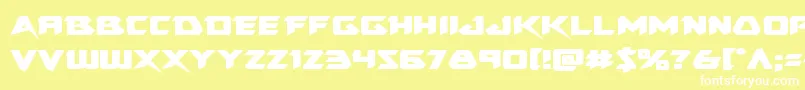 Skirmisherexpand Font – White Fonts on Yellow Background