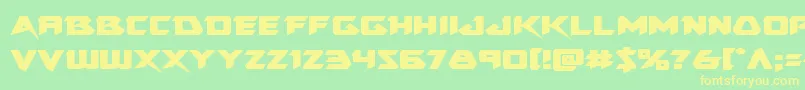 Skirmisherexpand Font – Yellow Fonts on Green Background