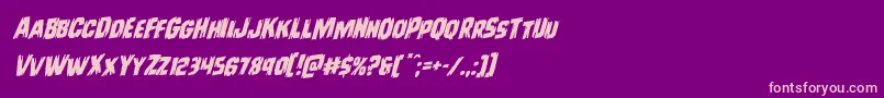 Leatherfacerotal Font – Pink Fonts on Purple Background