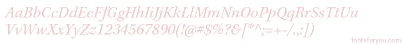 KeplerstdItalic Font – Pink Fonts on White Background