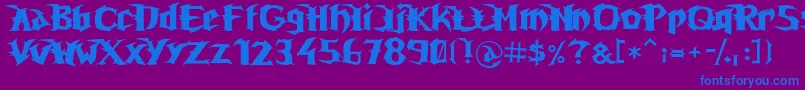 Unrealt Font – Blue Fonts on Purple Background