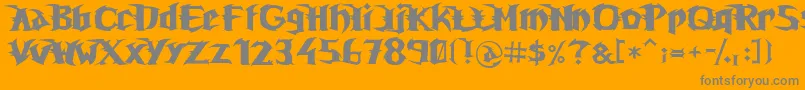 Unrealt Font – Gray Fonts on Orange Background