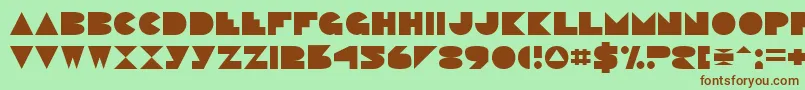 PacmaniaNormal Font – Brown Fonts on Green Background