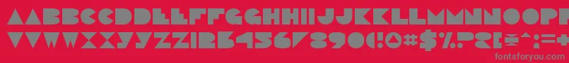 PacmaniaNormal Font – Gray Fonts on Red Background