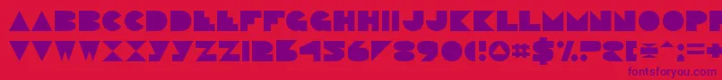 PacmaniaNormal Font – Purple Fonts on Red Background