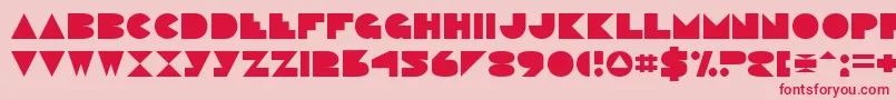 PacmaniaNormal Font – Red Fonts on Pink Background