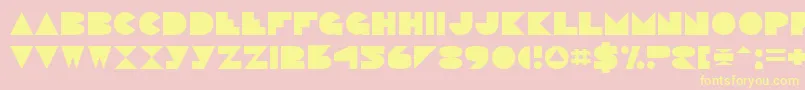 PacmaniaNormal Font – Yellow Fonts on Pink Background