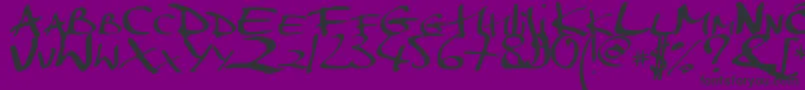 Markerscript Font – Black Fonts on Purple Background