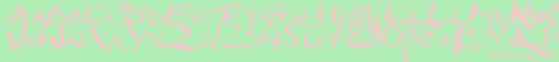 Markerscript Font – Pink Fonts on Green Background