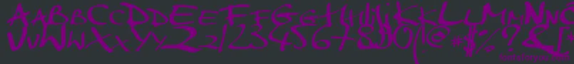 Markerscript Font – Purple Fonts on Black Background