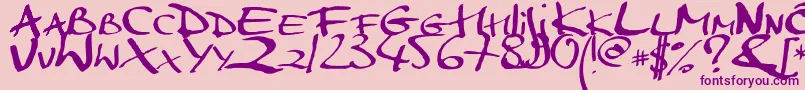 Markerscript Font – Purple Fonts on Pink Background