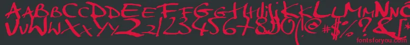 Markerscript Font – Red Fonts on Black Background