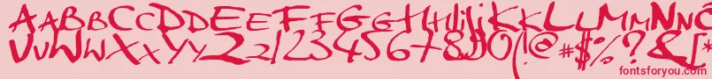 Markerscript Font – Red Fonts on Pink Background