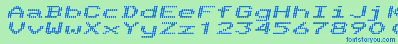TelidonExhvItalic Font – Blue Fonts on Green Background