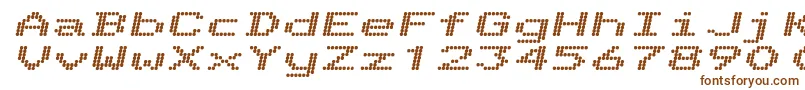 TelidonExhvItalic-fontti – ruskeat fontit valkoisella taustalla