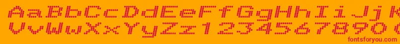 TelidonExhvItalic Font – Red Fonts on Orange Background