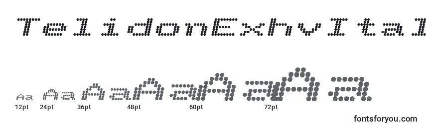 TelidonExhvItalic Font Sizes